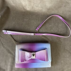 Betsey Johnson Ombre Pink Bow Purse Crossbody Shoulder Bag Purse *see info